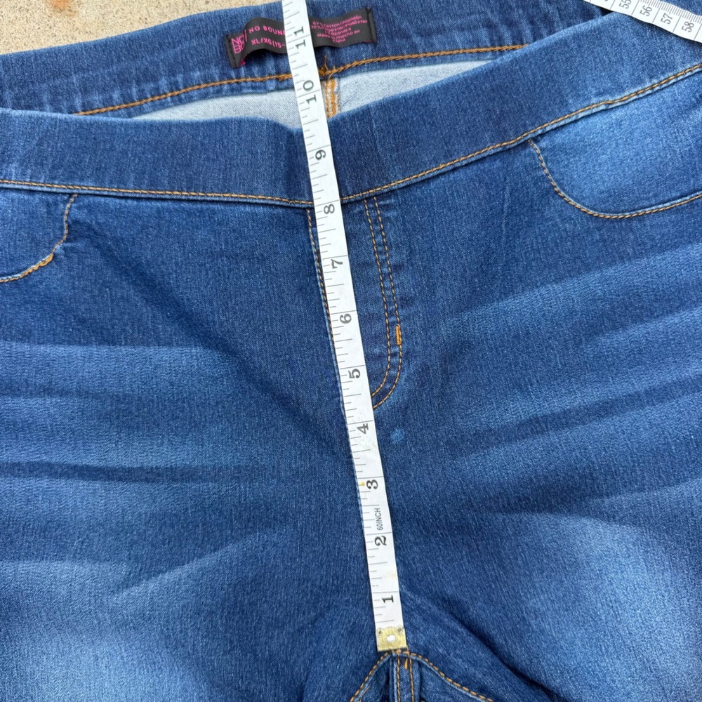 No Boundaries Jeggings Women XL Blue Dark Wash Pull On Stretch Casual Jeans - Picture 11 of 14